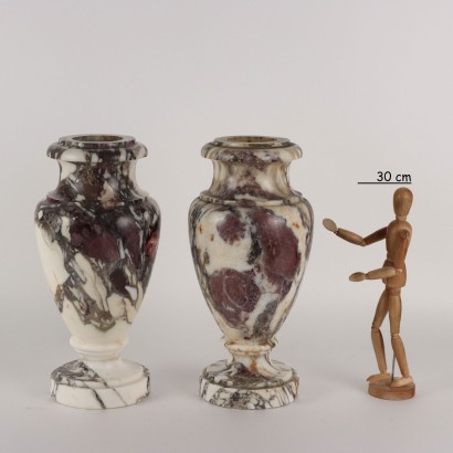 Pair of Vases Marble Italy XIX-XX Century