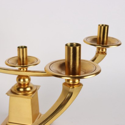 antigüedades, candelero, candelero antigüedades, candelero antiguo, candelero italiano antiguo, candelero antiguo, candelero neoclásico, candelero del siglo XIX, pareja de candelabros de bronce dorado