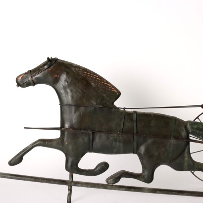 Race Horse with Jockey Copper Italy XX Century