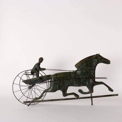 Race Horse with Jockey Copper Italy XX Century