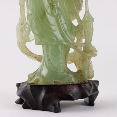 He Xiangu Skulptur Serpentine Stein China XX Jhd