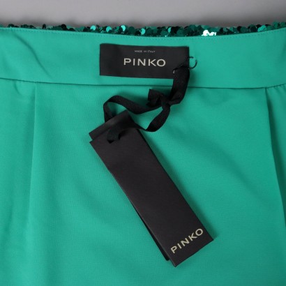 Minifalda de lentejuelas verde de Pinko