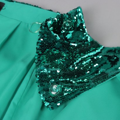 Minifalda de lentejuelas verde de Pinko