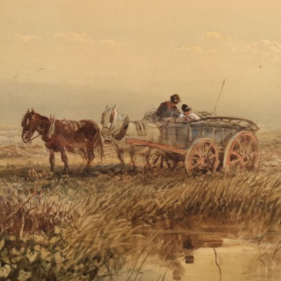 W. Henry Pike Aquarelle sur Papier Angleterre 1874