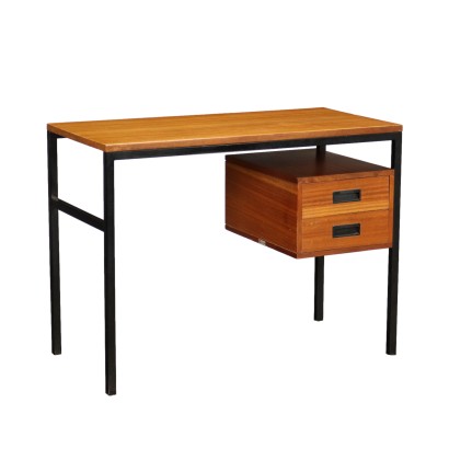 Bureau Placage d\'Acajou Italie Années 1960