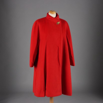 Vintage Coat Les Copains Wool Size 14 Italy 1990s