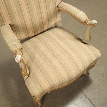 Fauteuil Éclectique Bois Italie XIXe Siècle