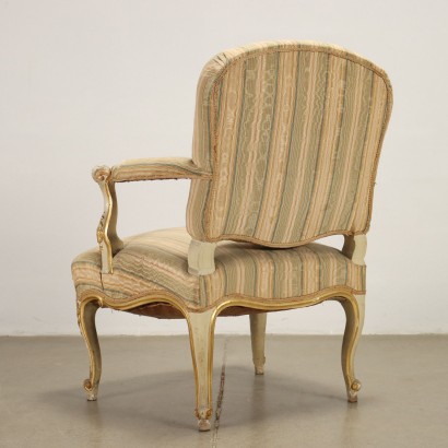 Fauteuil Éclectique Bois Italie XIXe Siècle