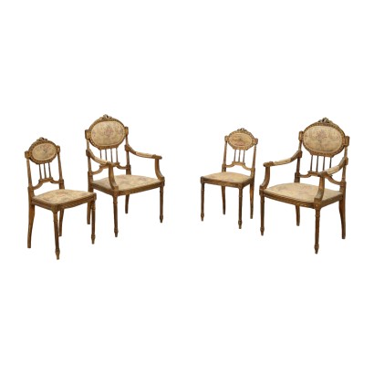 Quattro Sedute in Stile Neoclassico