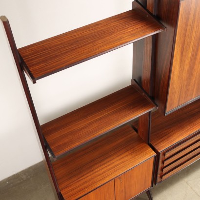 Bookcase Jacaranda Veneered Wood Italy 1960s