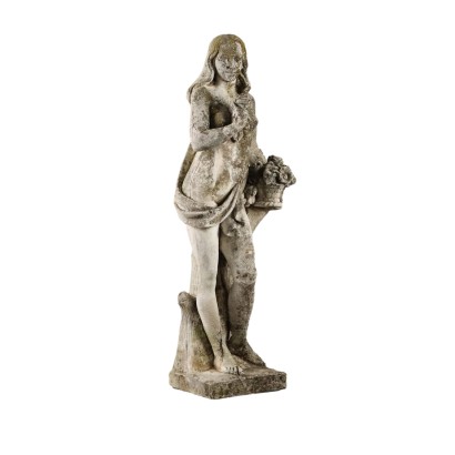 Alegoría Primavera Estatua Femenina en Graniglia
