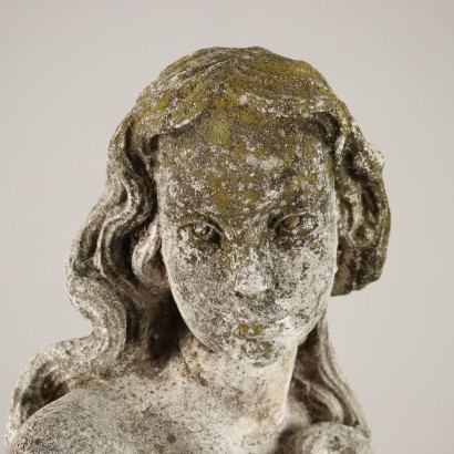 Sculpture Allegorie de l\'Hiver Grès Italie XXe Siècle