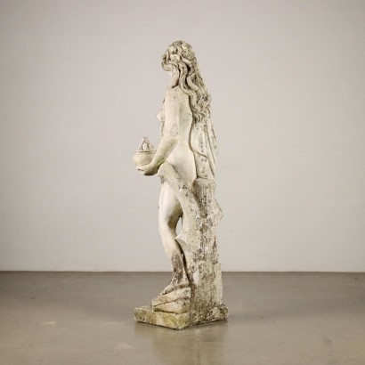 Sculpture Allegorie de l\'Hiver Grès Italie XXe Siècle