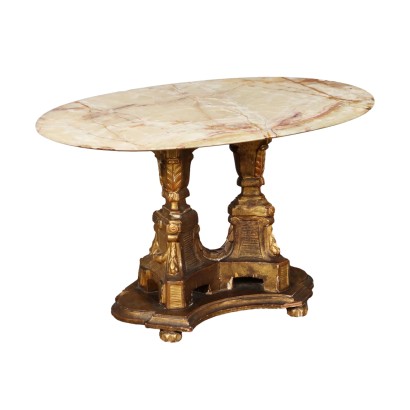 Table Basse Bois Doré Italie XXe Siècle