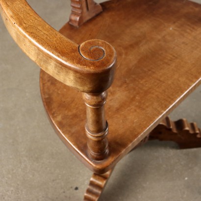 Swivel Chair Alpine Taste Walnut Italy XIX Century