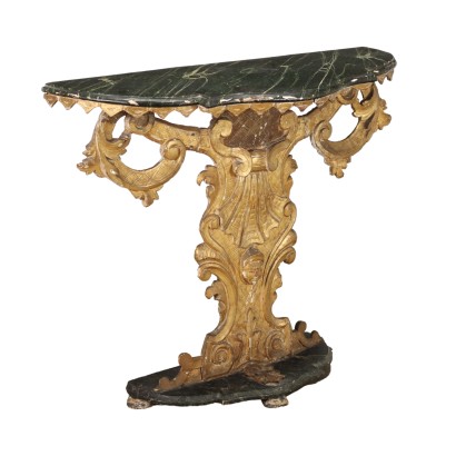 Console Baroque Gilded Wood Itally XVIII Century