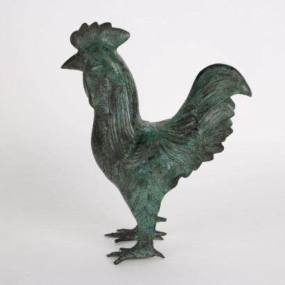 Coq Sculpture en Bronze Italie Années 1930-1940