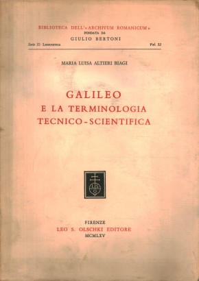 Galileo e la terminologia tecnico-scientifica