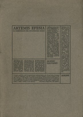 Artemis Efesia. Il significato del politeismo greco