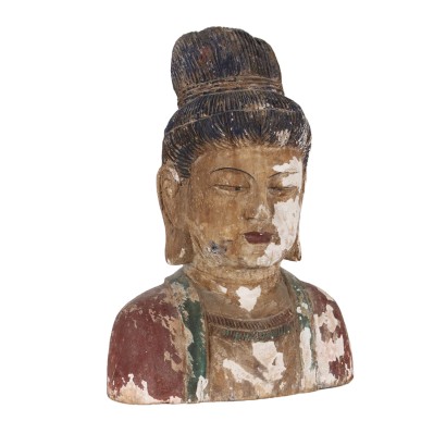 Guanyin-Büste Holz China XX Jhd