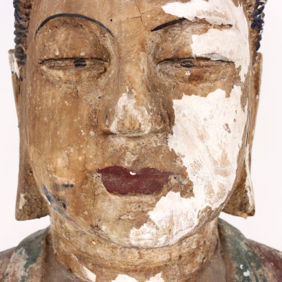 Guanyin-Büste Holz China XX Jhd