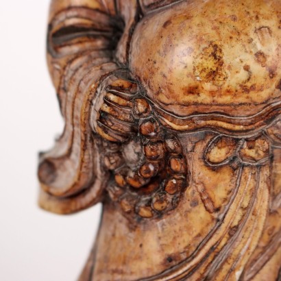 Paar Kleinen Skulpturen Speckstein China XX Jhd