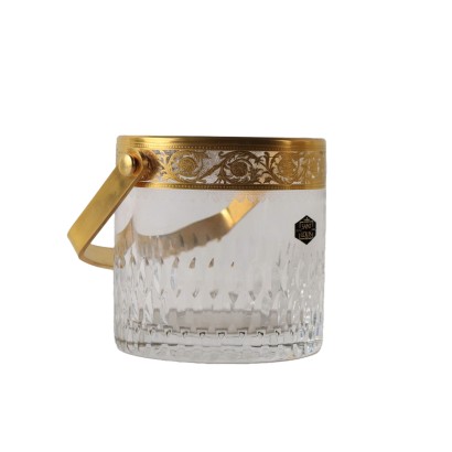 Ice Bucket Thistle Gold Crystal France XX Century