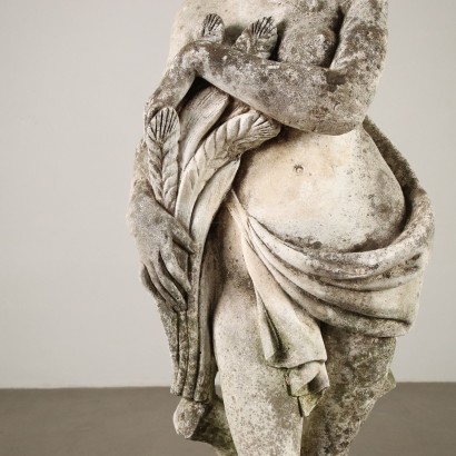 Sculpture Allegorie de l\'Été Grès Italie XXe Siècle