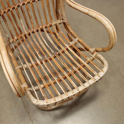 Paire de Fauteuils Bambou Italie Années 1970