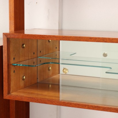 Ceiling Bookcase Teak Veneer Italy 1960s