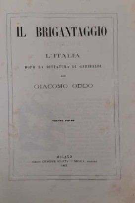 Il brigantaggio o L'Italia dopo la dittatura di Garibaldi