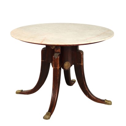 Round Table Walnut Italy XX Century