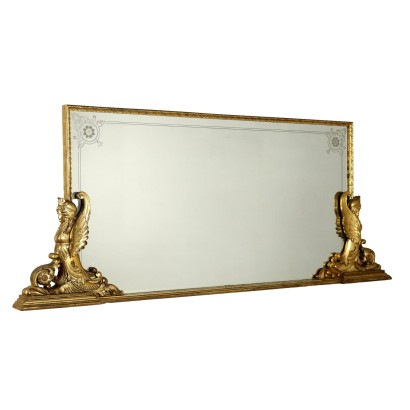 Miroir Style Classique Bois Sculpté Italie XXe Siècle