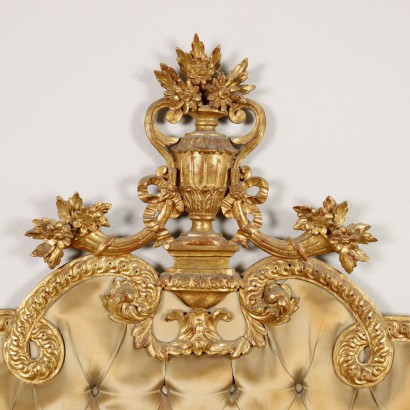 Headboard Neoclassical Style Gilded Wood Italy XX Century