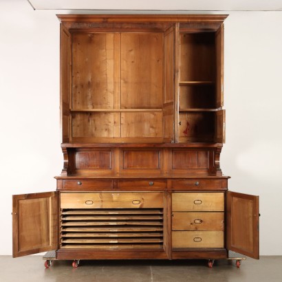 Cupboard Charles X Walnut Italy XIX Century