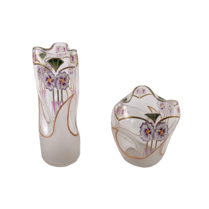 Paire de Vases en Style Art Nouveau Verre Europe XIXe-XXe Siècle