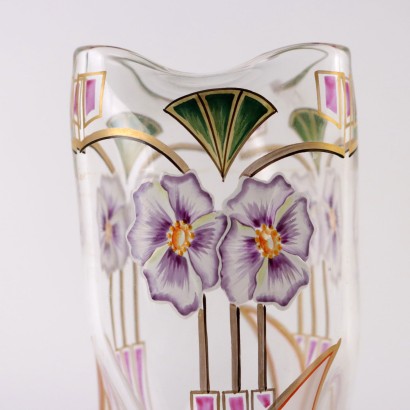 Paar Vasen Art Nouveau Stil Glas Europa XIX-XX Jhd