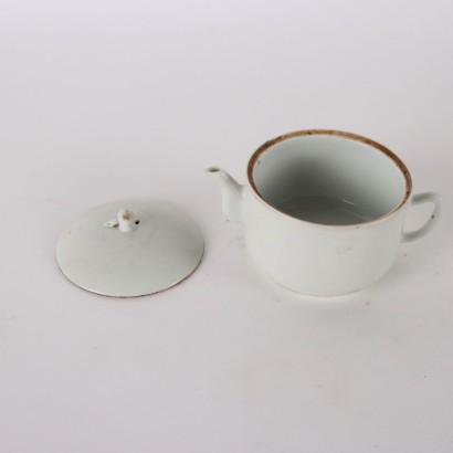 Three Teapots White Porcelain China About 1920