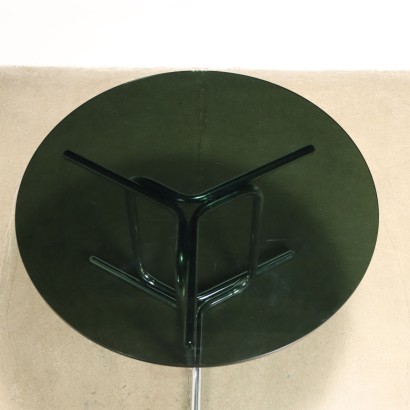 Table Verre Fumé Italie Années 1960-1970