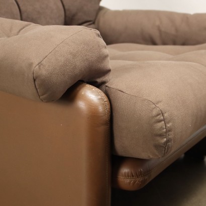 Pair of Armchairs B&B Coronado Leather Italy 1970s