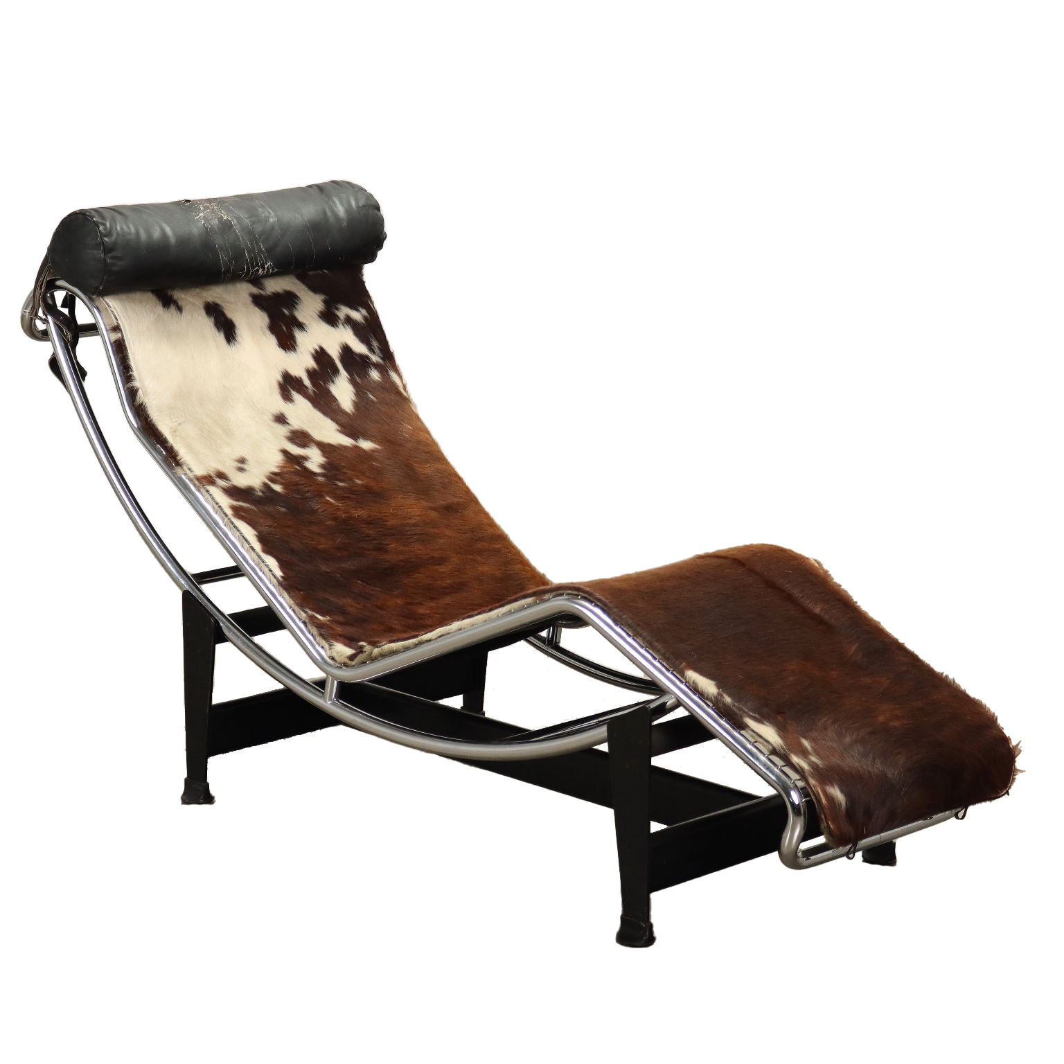 Sedia Chaise Longue Vintage Le Corbusier Meda Anni 70 Acciaio Pelle