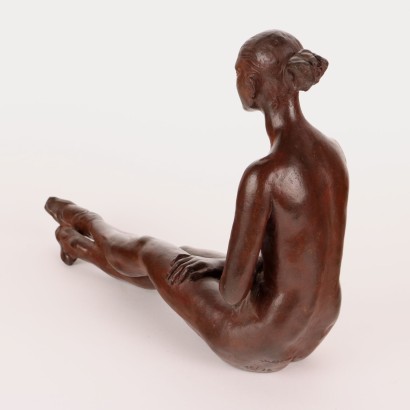 Tänzerin Bronzeskulptur von F. Messina Italien XX Jhd