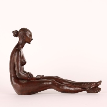 Dancer Sculpture by F. Messina Bronze Italy XX Century