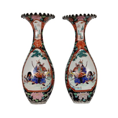 Paar Vasen Porzellan Japan Meiji-Zeit (1868-1912)