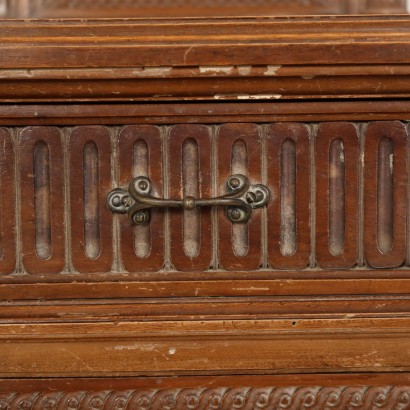 Pair of Bedside Tables Neo-Renaissance Style Walnut Italy XX Century