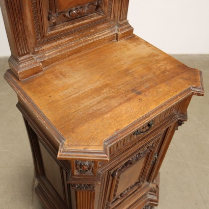 Pair of Bedside Tables Neo-Renaissance Style Walnut Italy XX Century