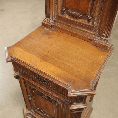 Pair of Bedside Tables Neo-Renaissance Style Walnut Italy XX Century