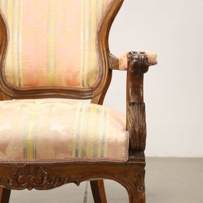 Sessel Louis Philippe Nussholz Italien XIX Jhd