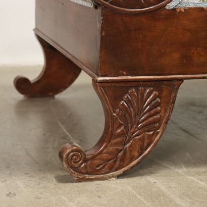 Daybed Restoration Walnut Italy XIX Century