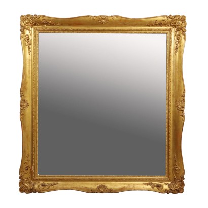 Grand Miroir Bois Doré France XIXe Siècle